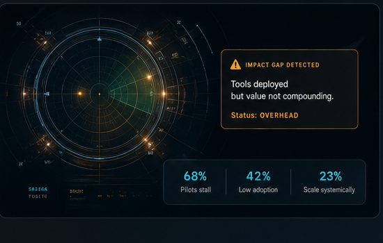 Radar diagnostic showing an impact gap